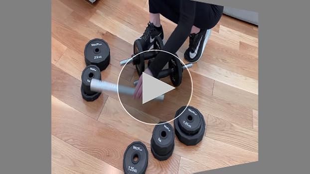 Amazon | ダンベル 可変式 合金鋼 スチール製 20kg x2個セット 5kg