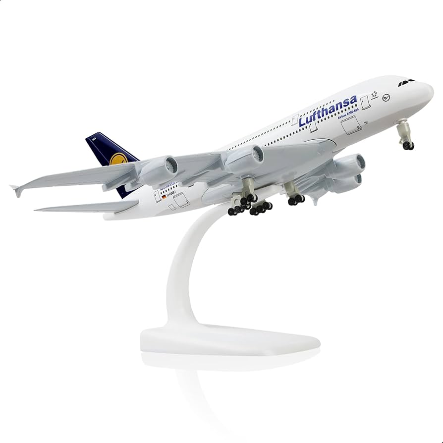 QIYUMOKE A380 Modelo de avião de metal fundido alemão 1/300 -A380