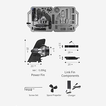 Amazon.co.jp: 24V スラスター電動サーフボード、水中電動フィン、SUP