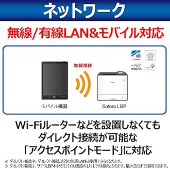 Amazon.co.jp: Canon A4カラーレーザープリンター Satera LBP661C