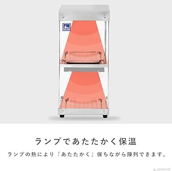 Amazon.co.jp: 業務用フードケース ホットショーケース 3面ガラス(背面