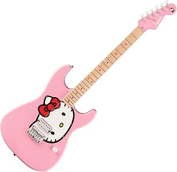 Amazon | Squier by Fender Hello Kitty Pink Stratocaster エレキ