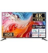 Amazon | VEZZER テレビ 50インチ 4K Google TV ネット動画対応
