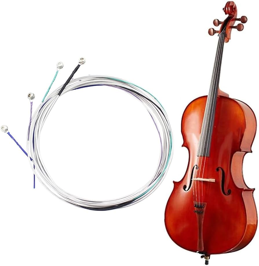 Amazon | プロフェッショナルチェロ弦 (C-G-D-A) シルバー楽器弦交換 4