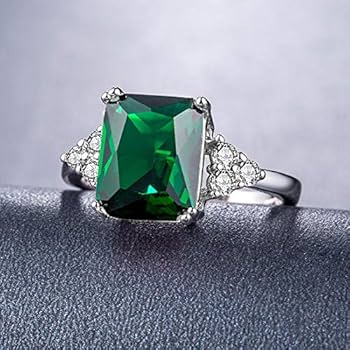 Amazon.co.jp: Rnydrny 18K ホワイトゴールドメッキ グリーン トパーズ