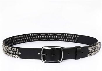 Amazon.co.jp: スタッズベルト メンズ 革 スタッズ ベルト レザー