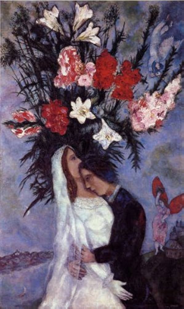 Amazon.co.jp: シャガール・「婚約者」 プリキャンバス複製画