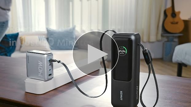 Anker Laptop Power Bank, 25,000mAh Portable Charger with Triple