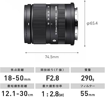 Amazon.co.jp: シグマ(Sigma) レンズ 18-50mm F2.8 DC DN Sony ソニー