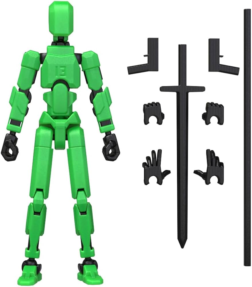 Amazon.com: MerryXD T13 3D Action Figure,Assembly Completed Dummy