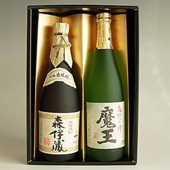 Amazon.co.jp: 森伊蔵・魔王 芋焼酎 四合瓶 720ml 2本セット 感謝の