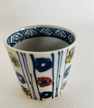 値下げ☆正木春蔵 作 色絵蕎麦猪口 値下げ☆正木春蔵 作 色絵蕎麦猪口