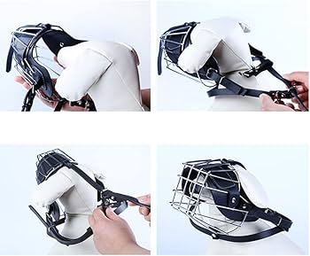 Amazon | ペット用 口輪 プロ・高級レザーと鉄のマスクの組合 噛みつき