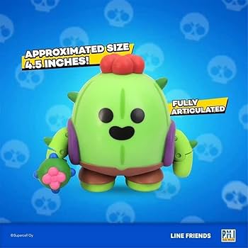 Amazon.com: P.M.I. Brawl Stars Action Figure | Spike Cactus Figure