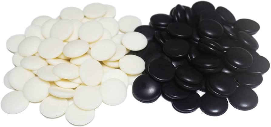 Amazon | 碁石 黒石181個 白石180個 樹脂製 片面が平ら | 囲碁 | おもちゃ