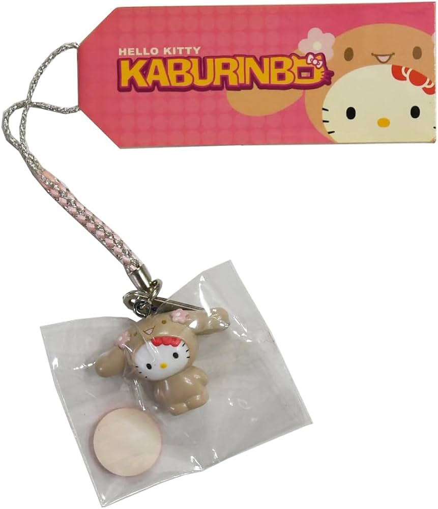 Amazon.co.jp: ハローキティKABURINBO かぶりんぼ根付ストラップ(モカ