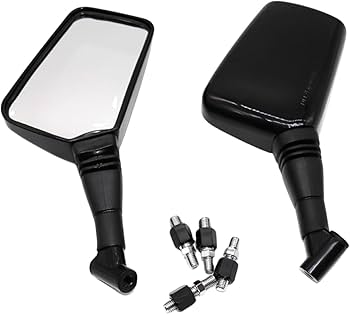 Amazon | karim バイク ミラー スクエア 角型 8mm 10mm 汎用 バイク