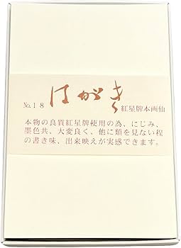 Amazon | 大玄堂 ハガキ 本画仙紙 紅星牌 100枚入 徳用 絵手紙 書道