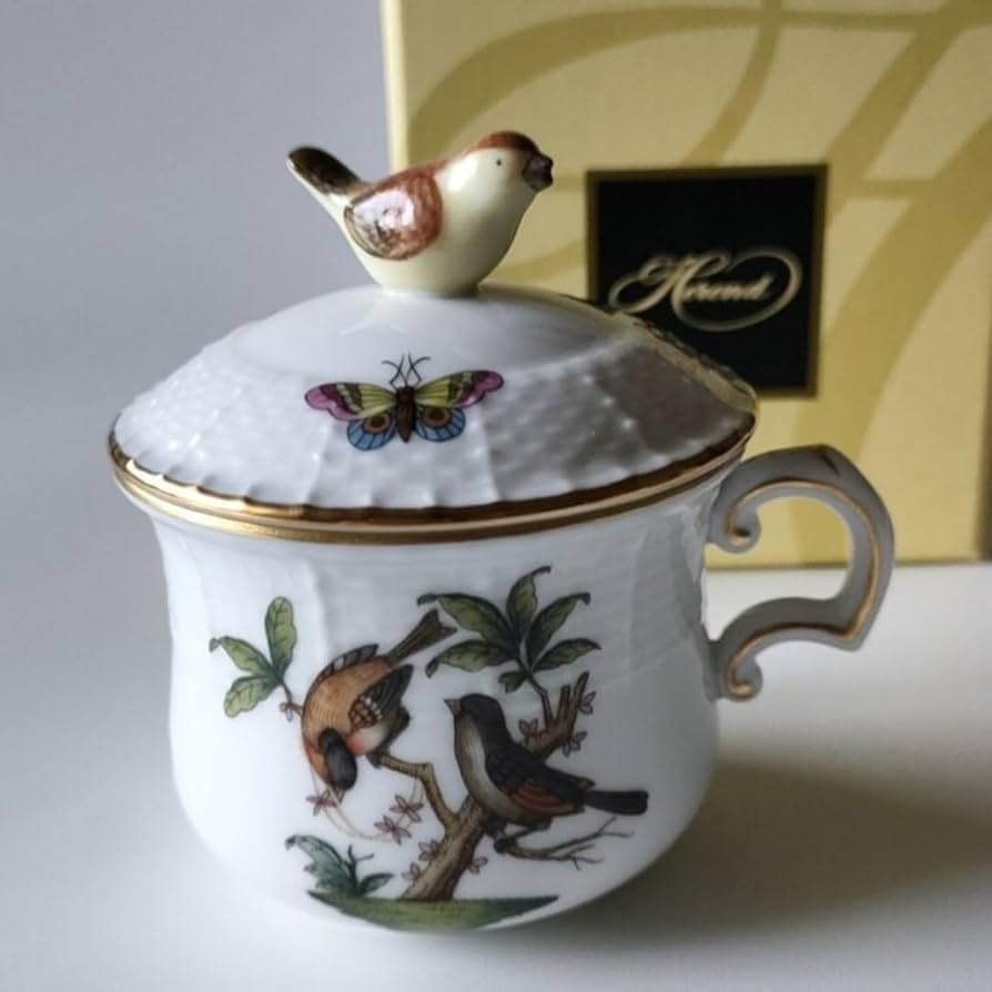Amazon | HEREND ヘレンド ロスチャイルドバード 蓋付きクリームカップ