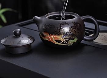 Amazon | 中国急須、熱すると色が変わり、龍と鳳凰が縁起よく浮かび