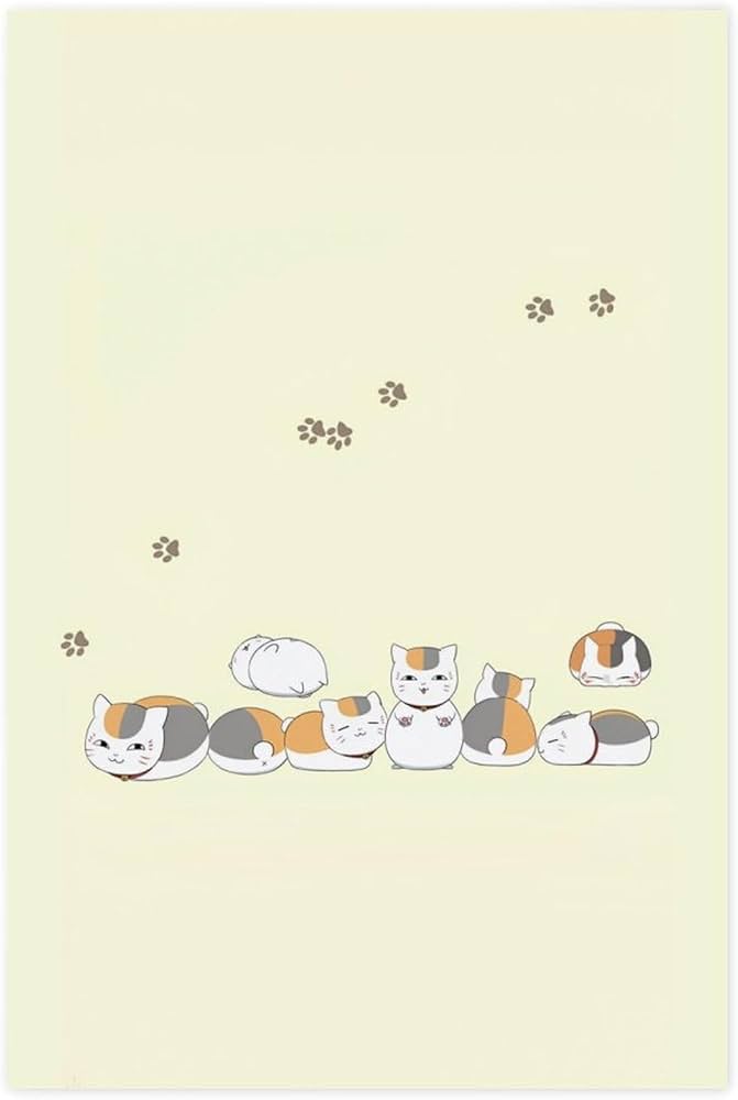 Amazon.co.jp: 夏目友人帳 ニャンコ先生 ポスター 絵画 インテリア