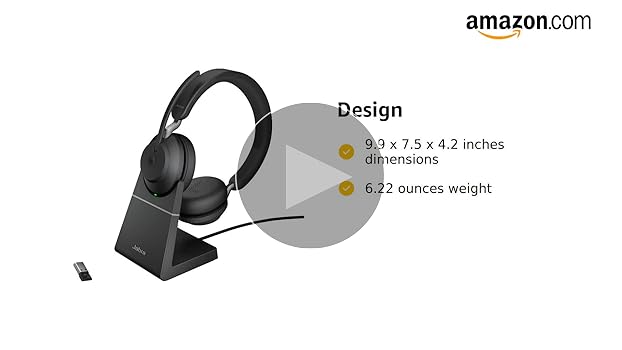 Amazon.com: Jabra Evolve2 65 - USB-A MS Teams Stereo with Charging