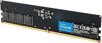 Crucial 32GB DDR5 RAM, 4800MHz CL40 Desktop Memory, UDIMM 288-Pin