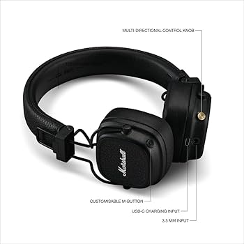 Amazon.co.jp: Marshall ワイヤレスオンイヤーヘッドホン Major V