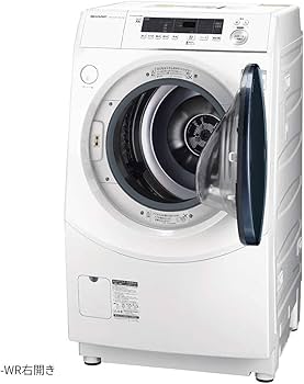 Amazon | シャープ 洗濯機 ドラム式 ES-H10E-WR ヒーター乾燥 右開き