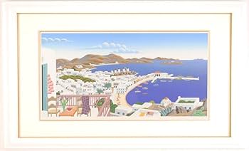 Amazon | トーマス・マックナイト 「ミコノスパノラマ」 海 絵画 風景