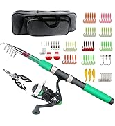 Amazon | POPHEKO 釣りセット 投げ竿 コンパクトロッド 釣り竿セット