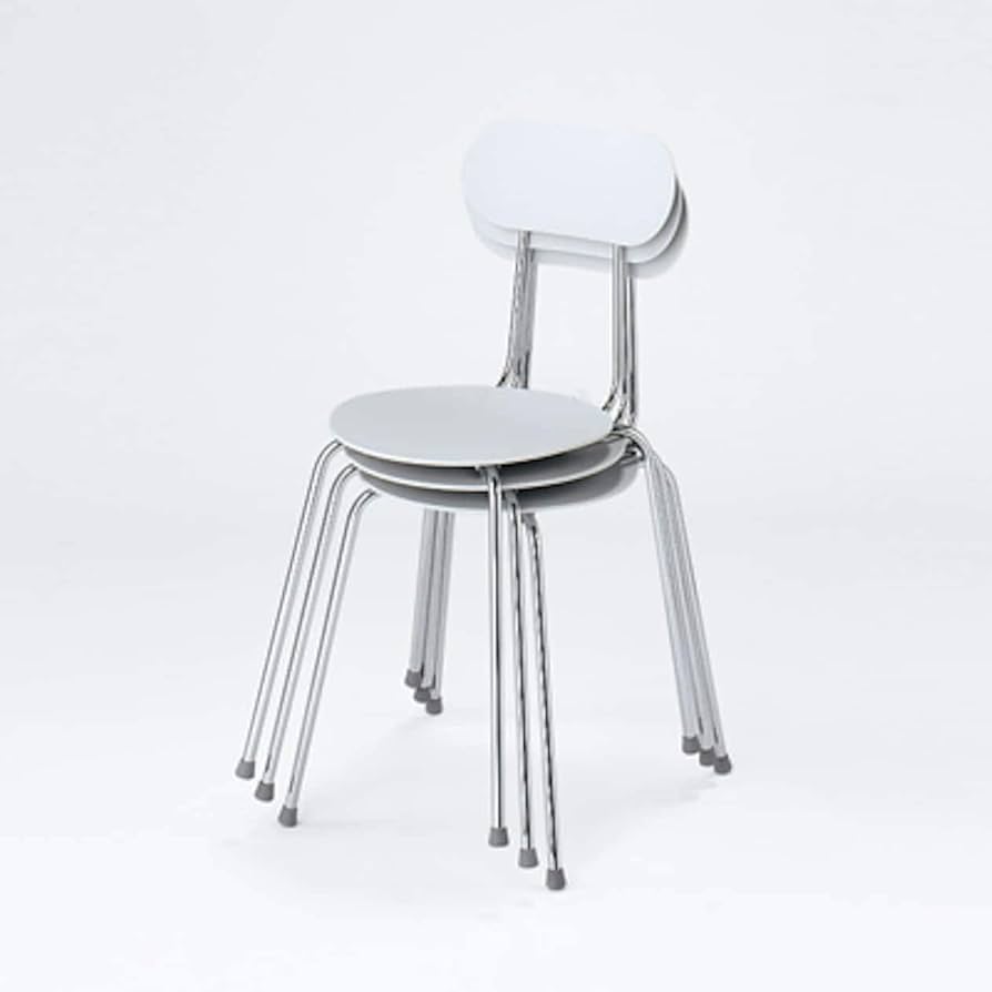 Amazon.co.jp: 無印良品 スチールチェア・樹脂座(ライトグレー) 48×50