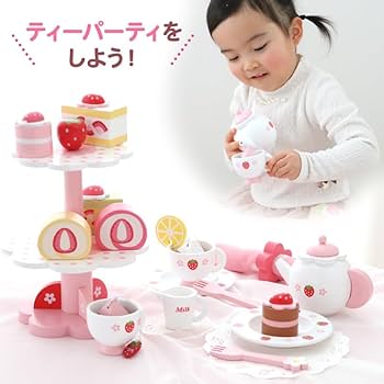 Amazon.co.jp: Mother Garden 441-21587 Wooden Tea Party Set