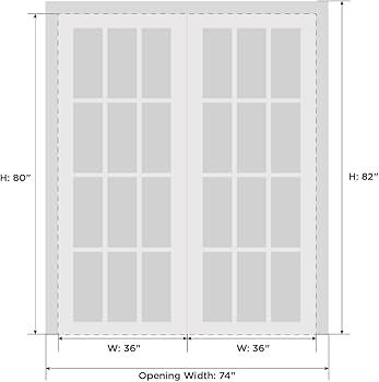 VDOMDOORS Mela 7444 | Double Swing Interior French Doors with