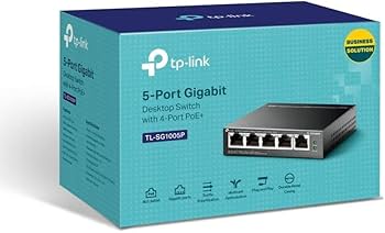 TP-Link 5-Port Gigabit Desktop PoE Switch with 4-Port PoE+, 65 W