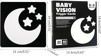 Amazon | 赤ちゃん視覚刺激カード ブラックホワイト視覚刺激 ハイ