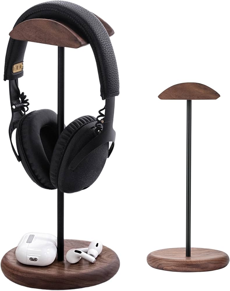 Amazon.co.jp: Muso Wood ヘッドホンスタンド 卓上 ヘッドセット
