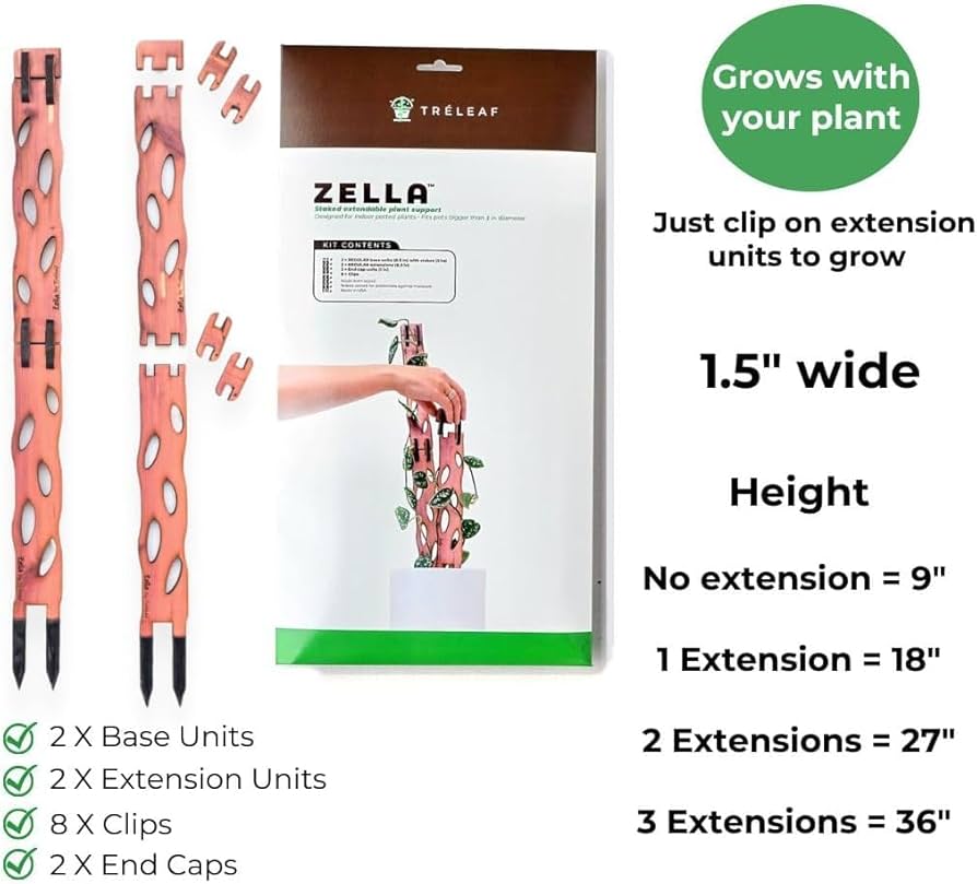 Amazon.com: Treleaf Zella Regular Starter Kit – Wooden Extendable