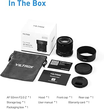Amazon.co.jp: VILTROX 50mm F2.0 Zマウントフルフレームレンズ、AF
