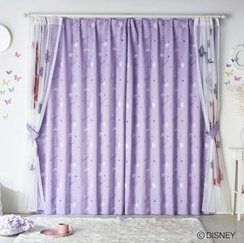 Amazon｜テイジン Disney(ディズニー) カーテン 4枚組 2級遮光 洗える