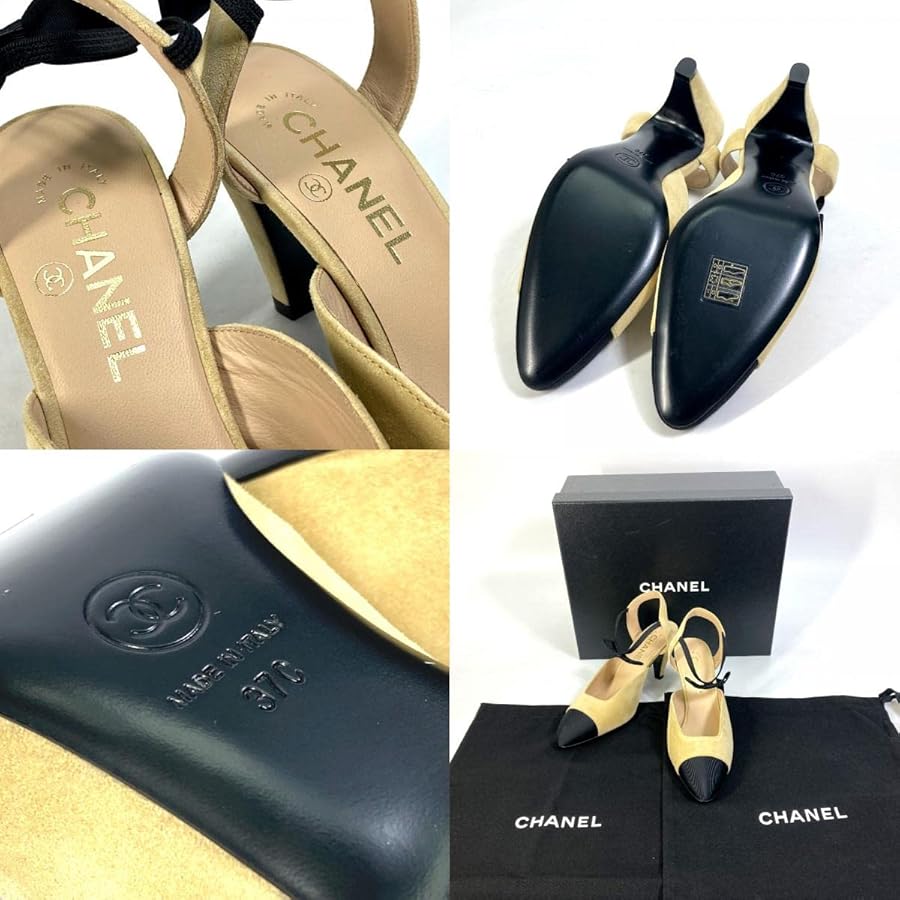 Amazon | [CHANEL] (シャネル) G36360 リボン バイカラー ヒール CC