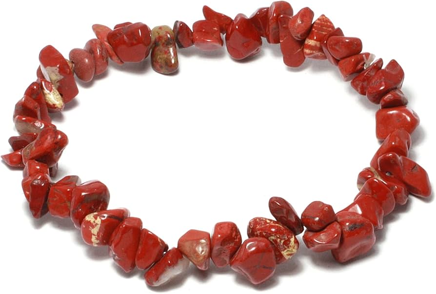 Amazon.com: CrystalAge Red Jasper Gemstone Chip Bracelet: Clothing