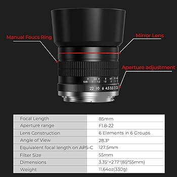 Amazon.co.jp: Lightdow for Sony 85mm F1.8 固定レンズ中望遠レンズ単