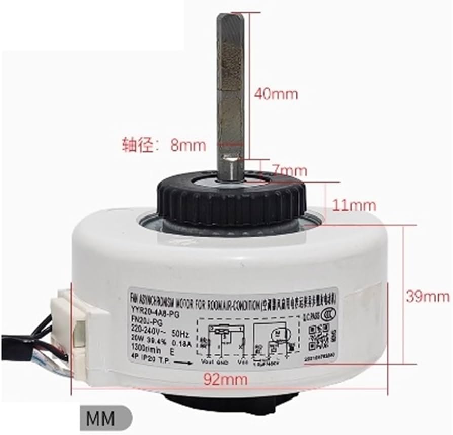 Amazon.co.jp: エアコン室内機モーターファンモーターFN20J-PG YYR20