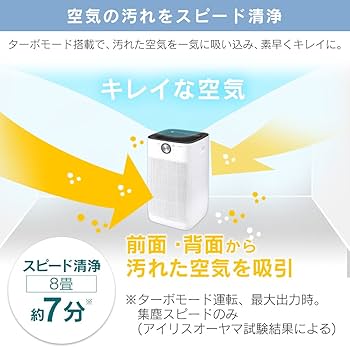 Amazon.co.jp: アイリスオーヤマ 空気清浄機 45畳 風量5段階 消臭 除菌