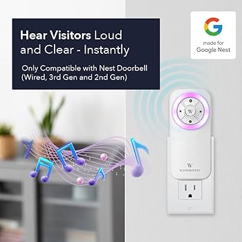 Wasserstein Doorbell Chime for Google Nest Doorbell (Wired, 2nd