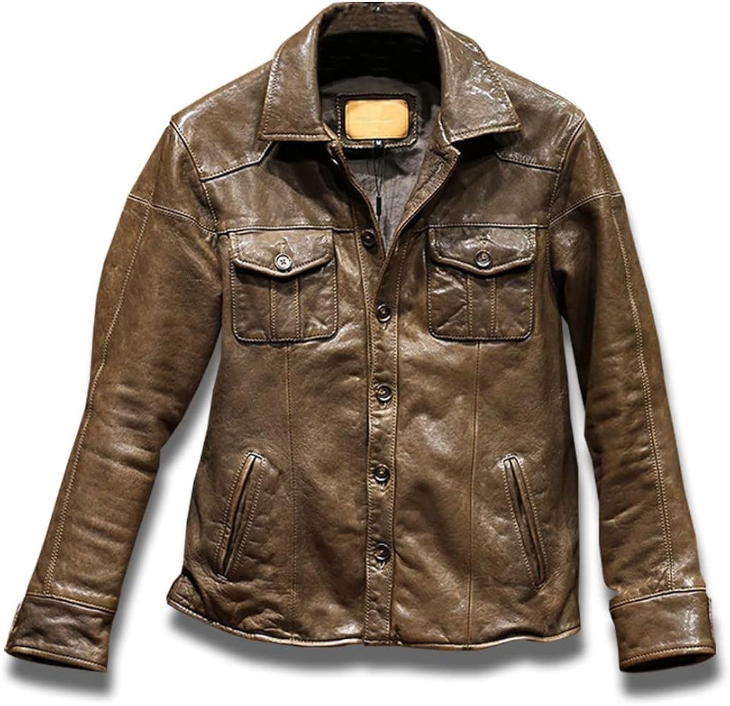 Amazon | [Tuklye] 山羊革 メンズ 1.1mm ゴートスキンヴィンテージ