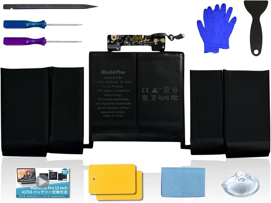 Amazon.co.jp: WorldPlus 互換バッテリー A1964 MacBook Pro 13インチ