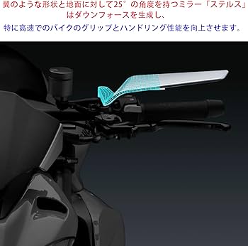 Amazon | バイク用ミラー「ステルス」翼型 対応車種 ドゥカティ