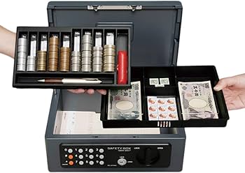 Amazon | アイリスオーヤマ 金庫 手提げ金庫 電子ロック テンキー